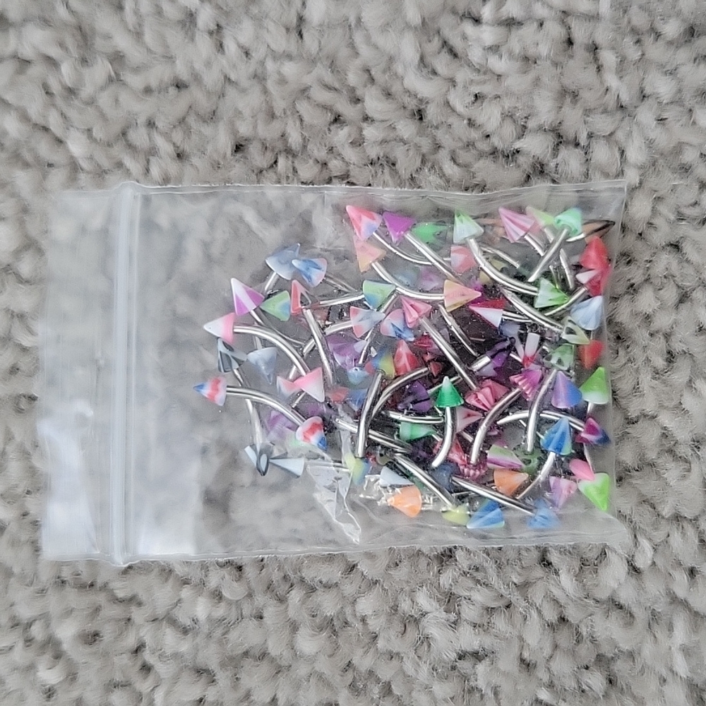 New and Unused Assorted Eyebrow Rings